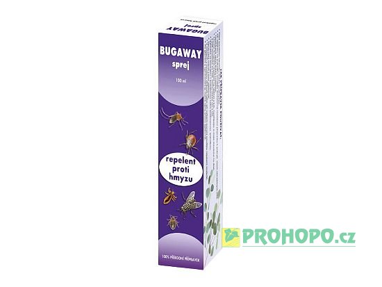 Bugaway sprej 100ml - vysoce účinný 100% přírodní repelent proti kousavému a bodavému hmyzu