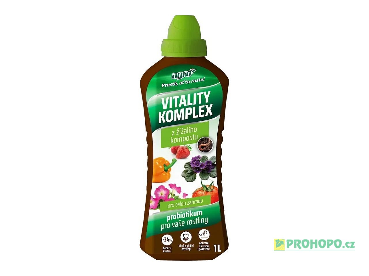 AGRO Vitality Komplex 1l - probiotikum z žížalího kompostu pro podporu vitality rostlin