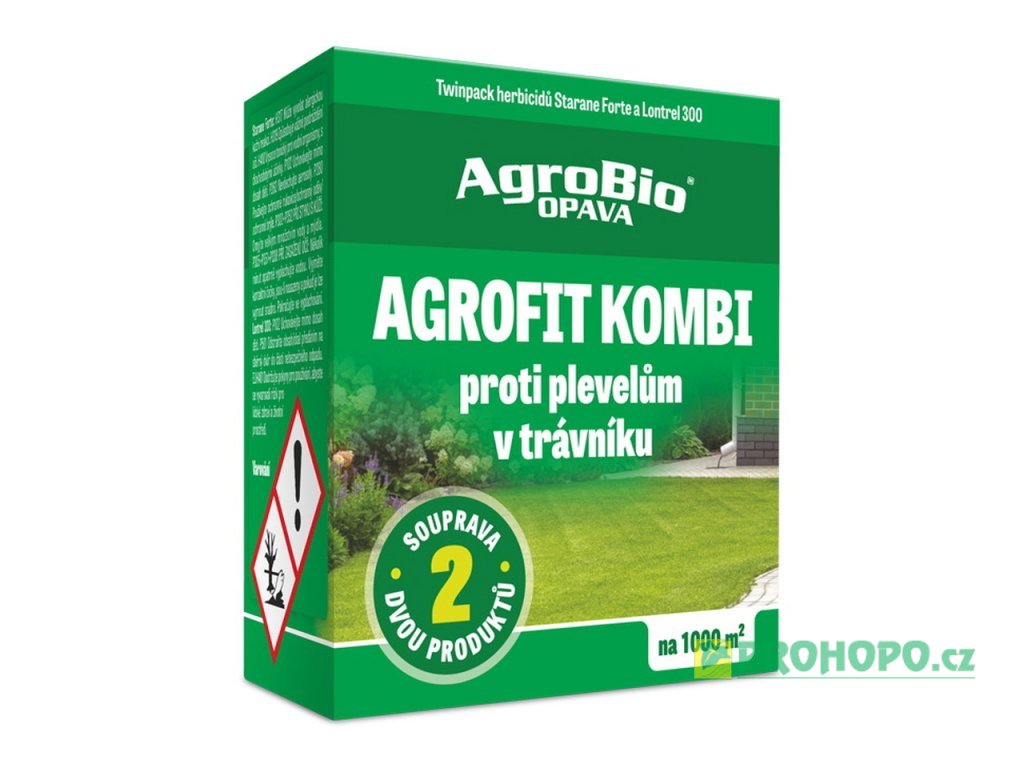 Agrofit kombi New na 1000m2 - souprava dvou herbicidů pro hubení plevelů v trávnících