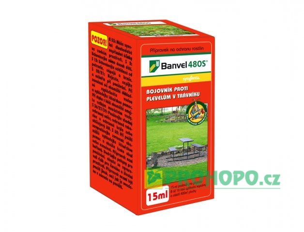 Banvel 480 S 15ml - proti plevelům v okrasných trávnících, pastvinách a kukuřici