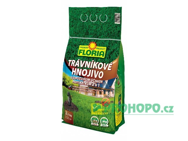 FLORIA Trávníkové hnojivo s odpuzujícím účinkem proti krtkům 2,5kg