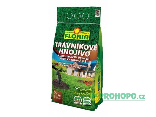 FLORIA Trávníkové hnojivo s odpuzujícím účinkem proti krtkům 7,5kg