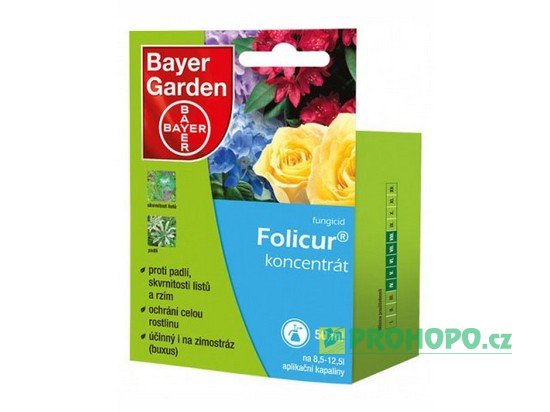 Folicur koncentrát 50ml - proti padlí, skvrnitosti listů a rzím na růžích a okrasných rostlinách