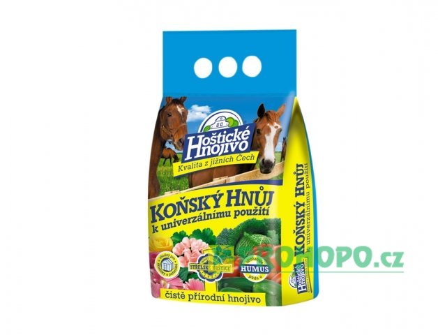 FORESTINA Hoštické Hnojivo Koňský hnůj  2,5kg - čistě přírodní hnojivo obohacující půdu o humus