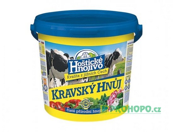 FORESTINA Hoštické Hnojivo Kravský hnůj kbelík 6kg - obohacuje půdu o humus