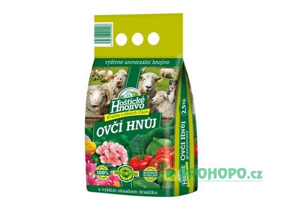 FORESTINA Hoštické Hnojivo Ovčí hnůj 2,5kg - obohacuje půdu o humus