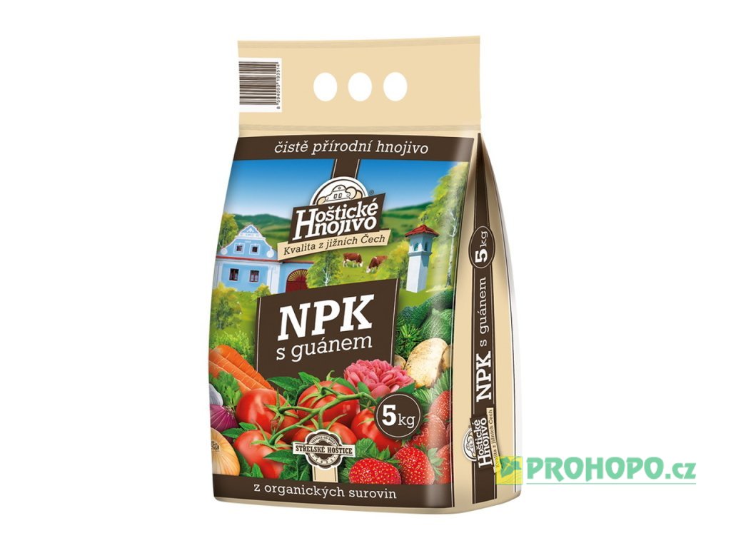 FORESTINA Hoštické NPK  5kg s guánem - čistě přírodní univerzální hnojivo