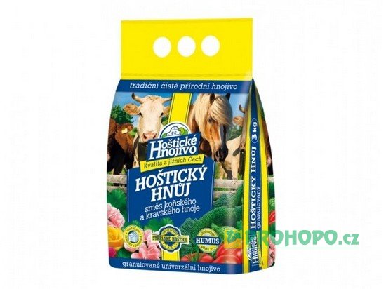 FORESTINA Hoštický hnůj 3kg - směs koňského a kravského hnoje obohacující půdu o humus