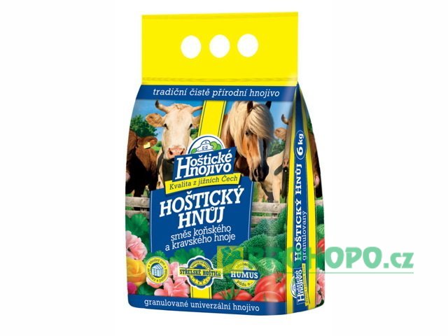 FORESTINA Hoštický hnůj 6kg - směs koňského a kravského hnoje obohacující půdu o humus