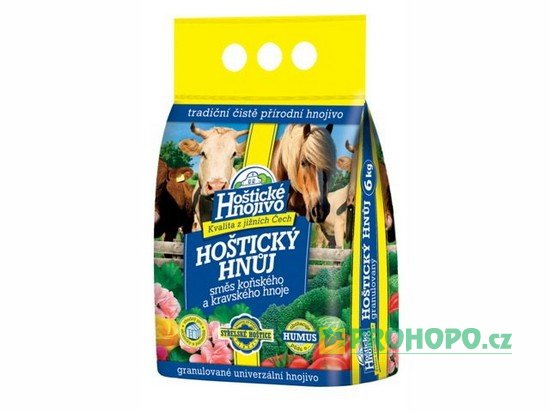 FORESTINA Hoštický hnůj 6kg - směs koňského a kravského hnoje obohacující půdu o humus