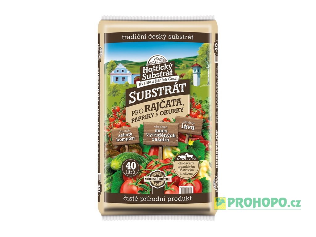 FORESTINA Hoštický Substrát pro rajčata, papriky a okurky 40l - obohacený organickým hnojivem