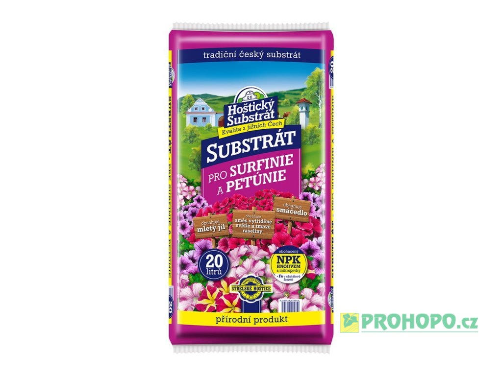 FORESTINA Hoštický Substrát pro surfinie a petúnie 20l - obohacený hnojivem NPK
