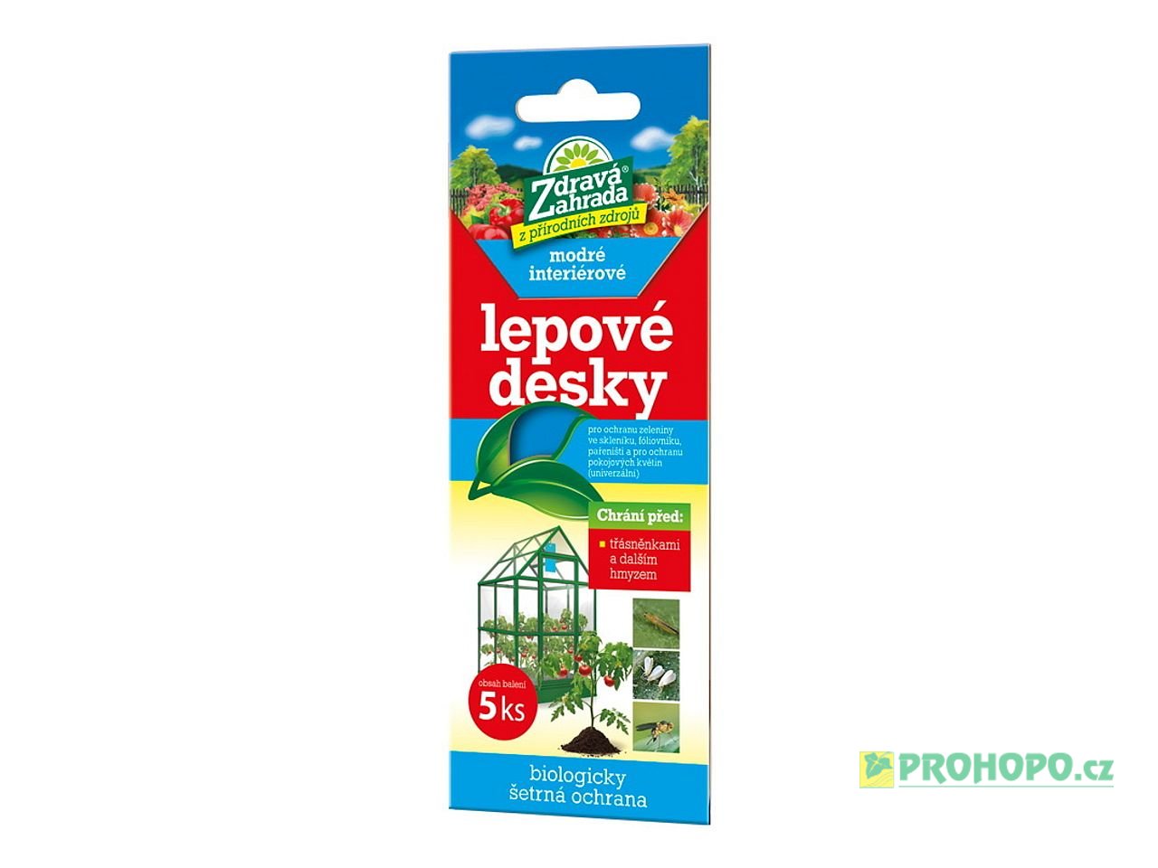 FORESTINA Zdravá zahrada Lepové desky do interiéru modré 20x7,5cm 5ks. - proti třásněnkám