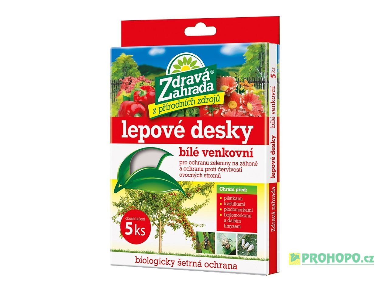 FORESTINA Zdravá zahrada Lepové desky venkovní bílé 20x15cm 5ks.- proti pilatkám, květilkám aj.