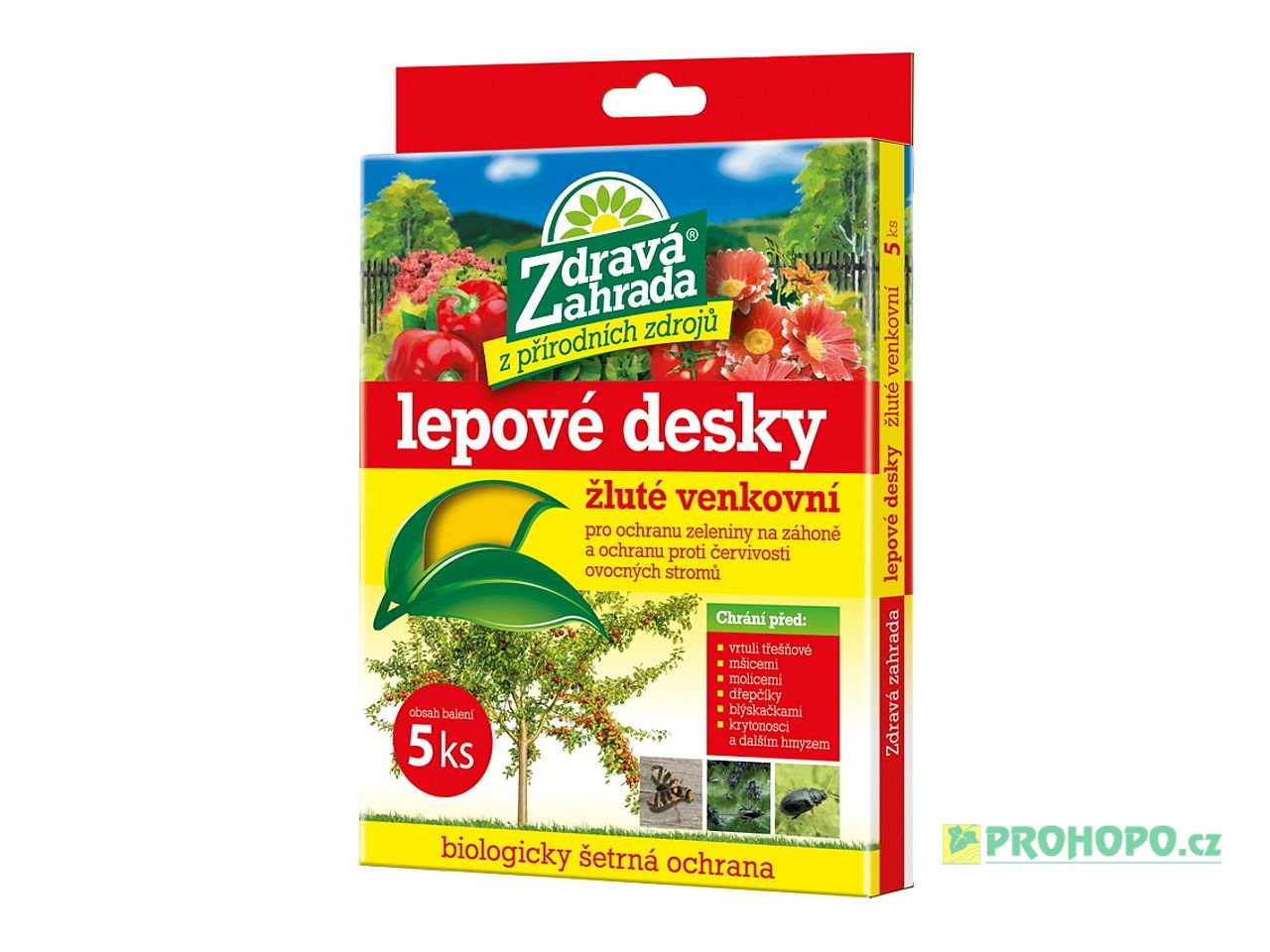 FORESTINA Zdravá zahrada Lepové desky venkovní žluté 20x15cm 5ks.- proti vrtulím, mšicím aj.