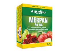 Merpan 80 WG 5x20g - proti strupovitosti jádrovin a skvrnitosti listů okrasných rostlin