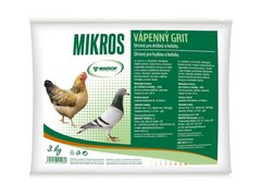 MIKROP Vápenný grit - VPC GB 3kg - pro tvorbu vaječné skořápky