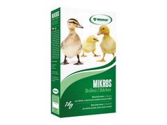 Mikros Drůbež - VDV 1kg, doplňkové minerální krmivo s vitamíny pro výkrm a odchov kuřat drůbeže