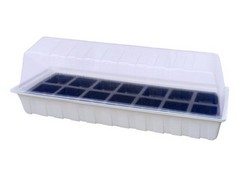 MINIPA Miniskleník bez ventilace 43x15x14,5cm na parapet včetně sadbové desky - 14 jamek