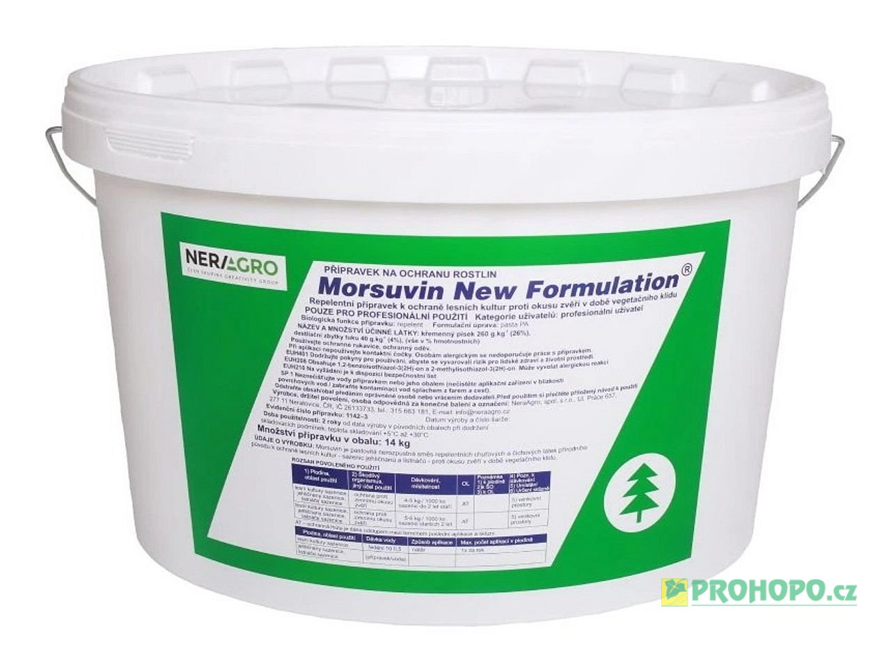 Morsuvin New Formulation 14kg - přípravek proti okusu a ohryzu zvěří v době vegetačního klidu