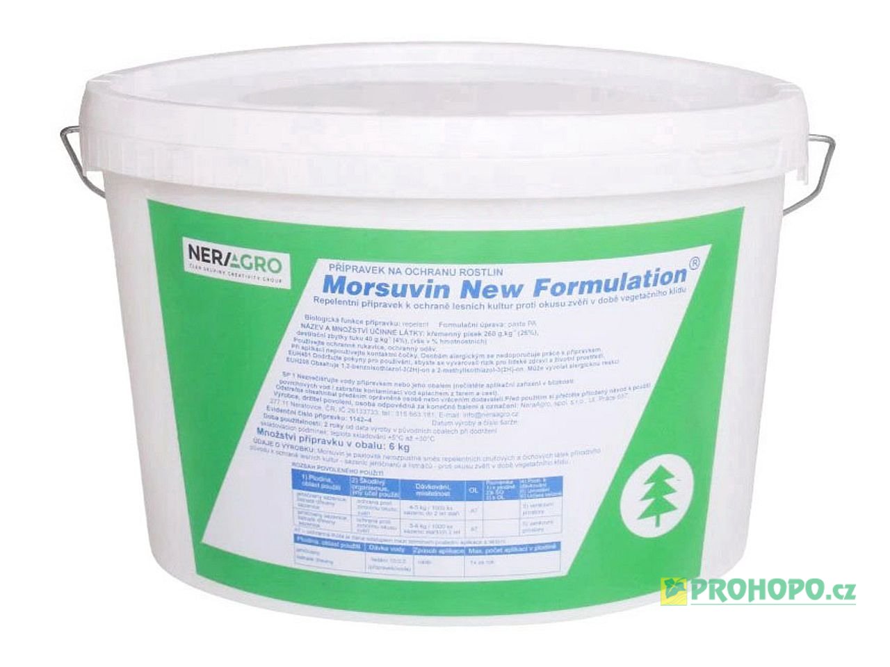 Morsuvin New Formulation 6kg - přípravek proti okusu a ohryzu zvěří v době vegetačního klidu