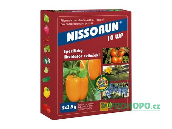 Nissorun 10 WP 2x3,5g - proti sviluškám v jádrovinách, jahodnících, okrasných rostlinách a zelenině