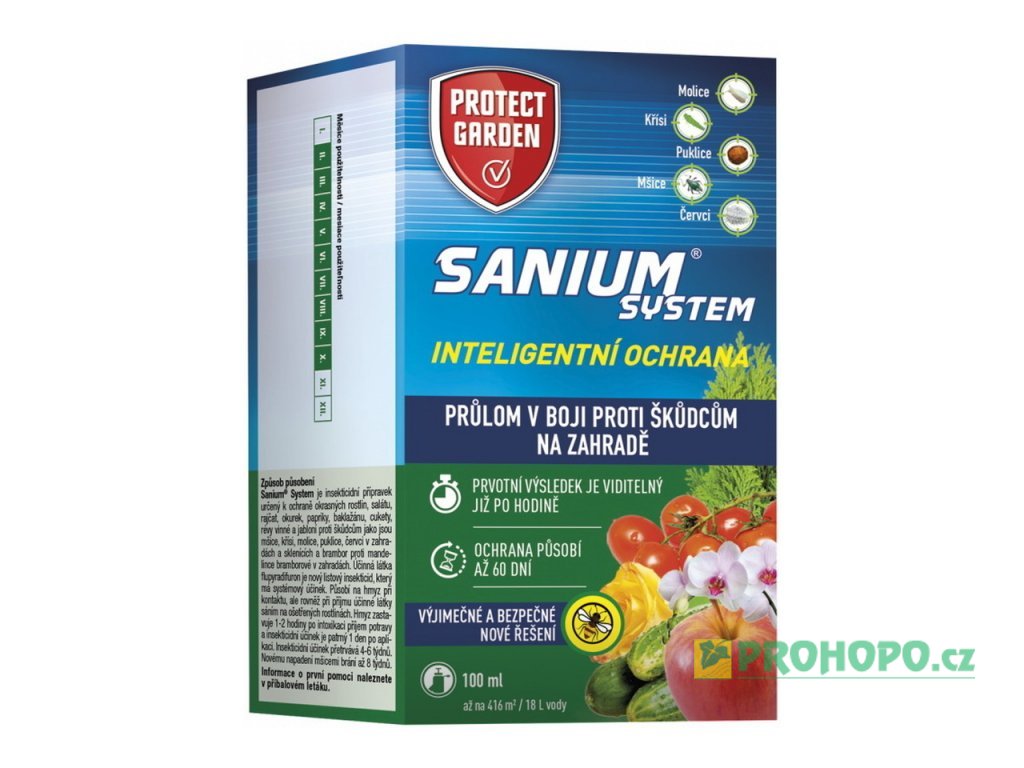 Sanium System inteligentní ochrana  100ml - proti molici, křísi, puklici a mšici s účinkem 60 dní
