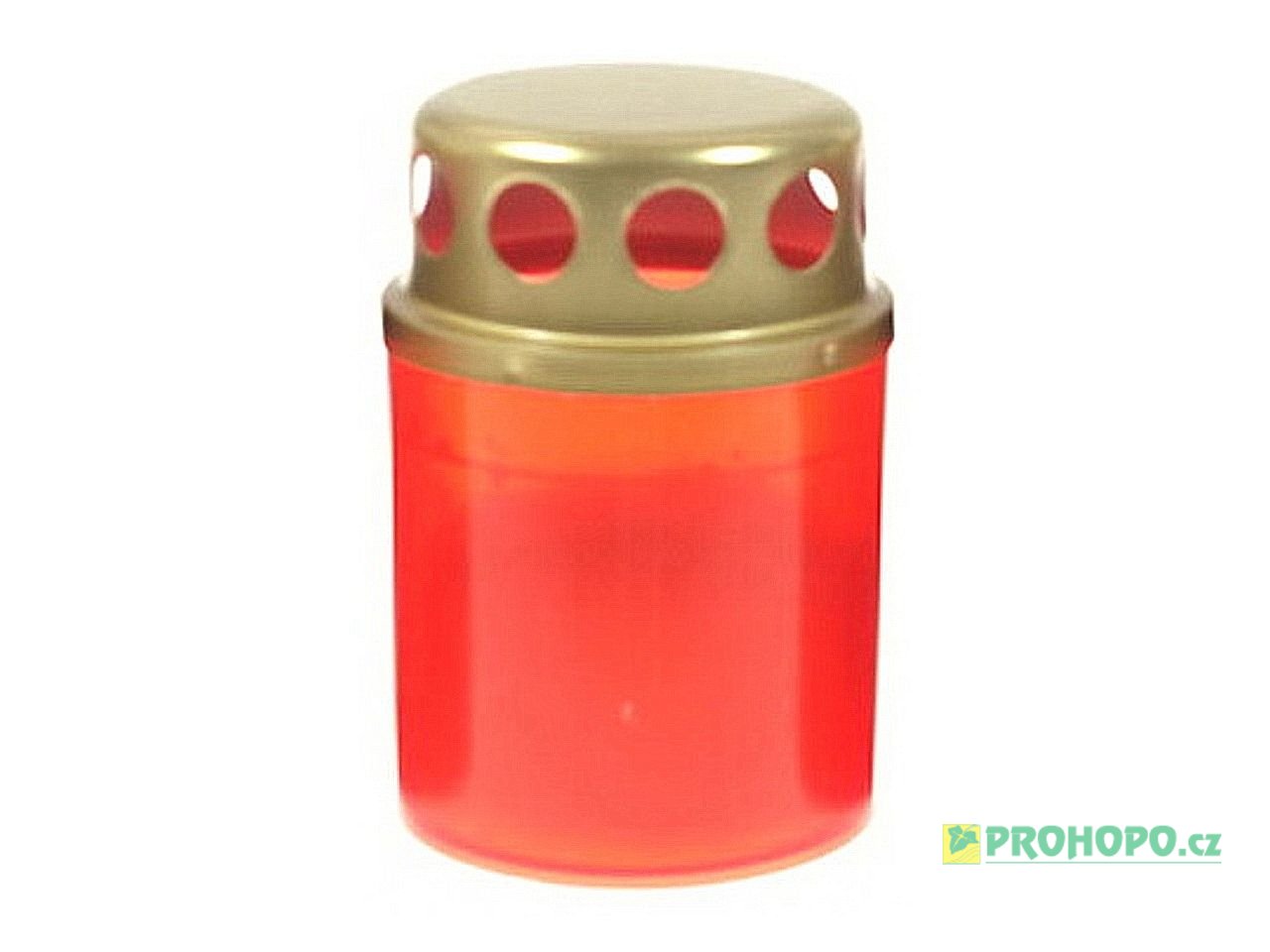 Svíčka hřbitovní kalíšek červený 35g s víčkem 4ks.