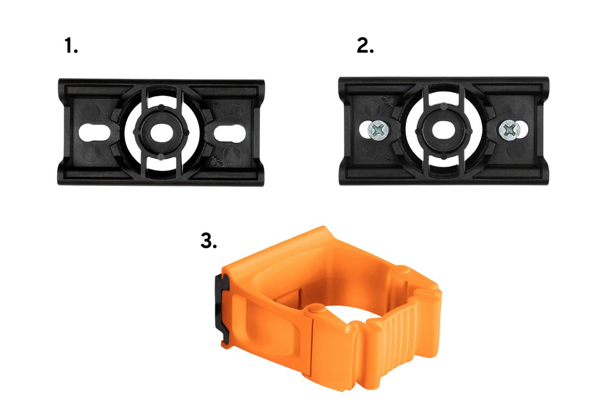 Přichycení držáku Toolflex One ke stěně pomocí adaptéru