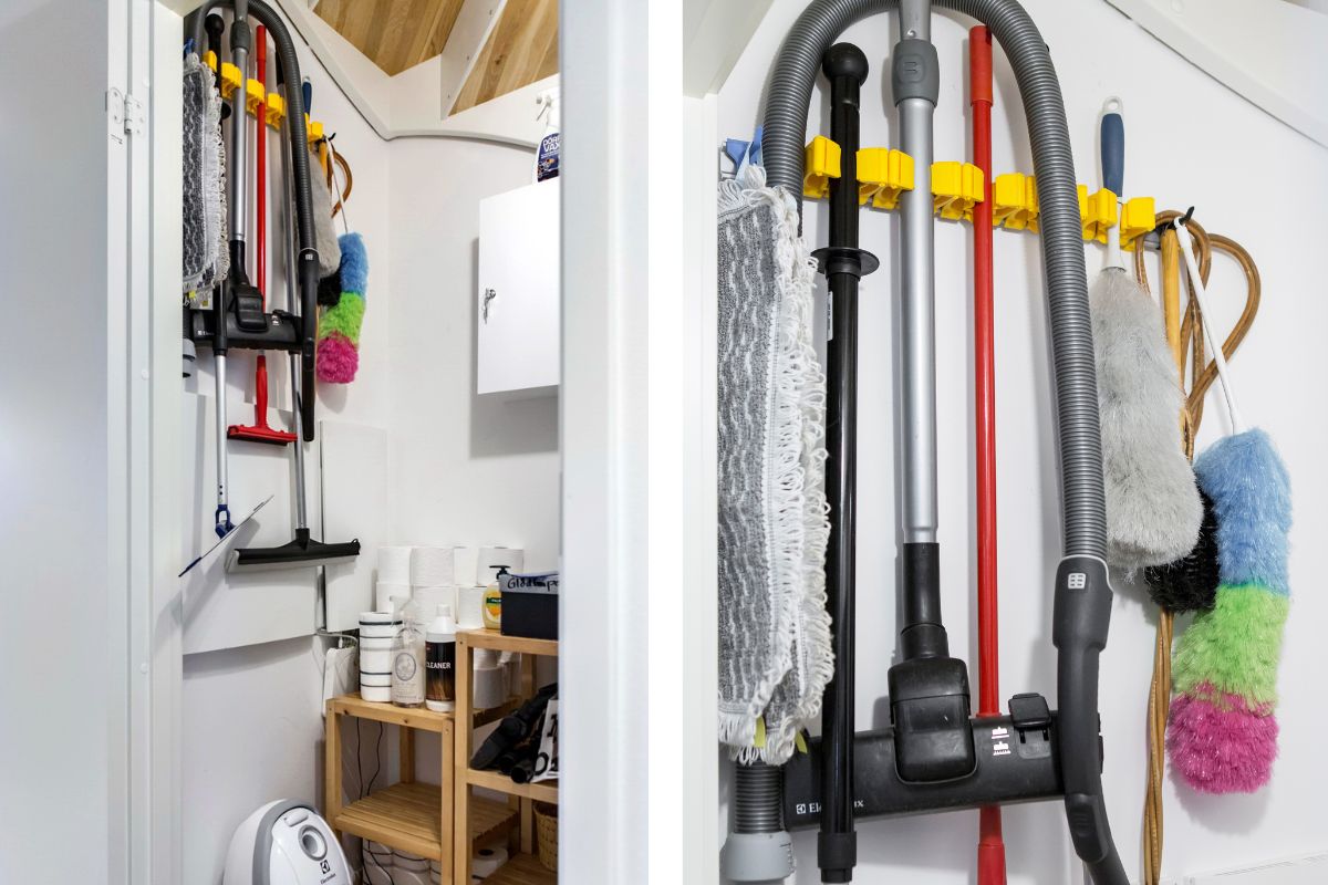 Žlutý držák Toolflex One pro úklid